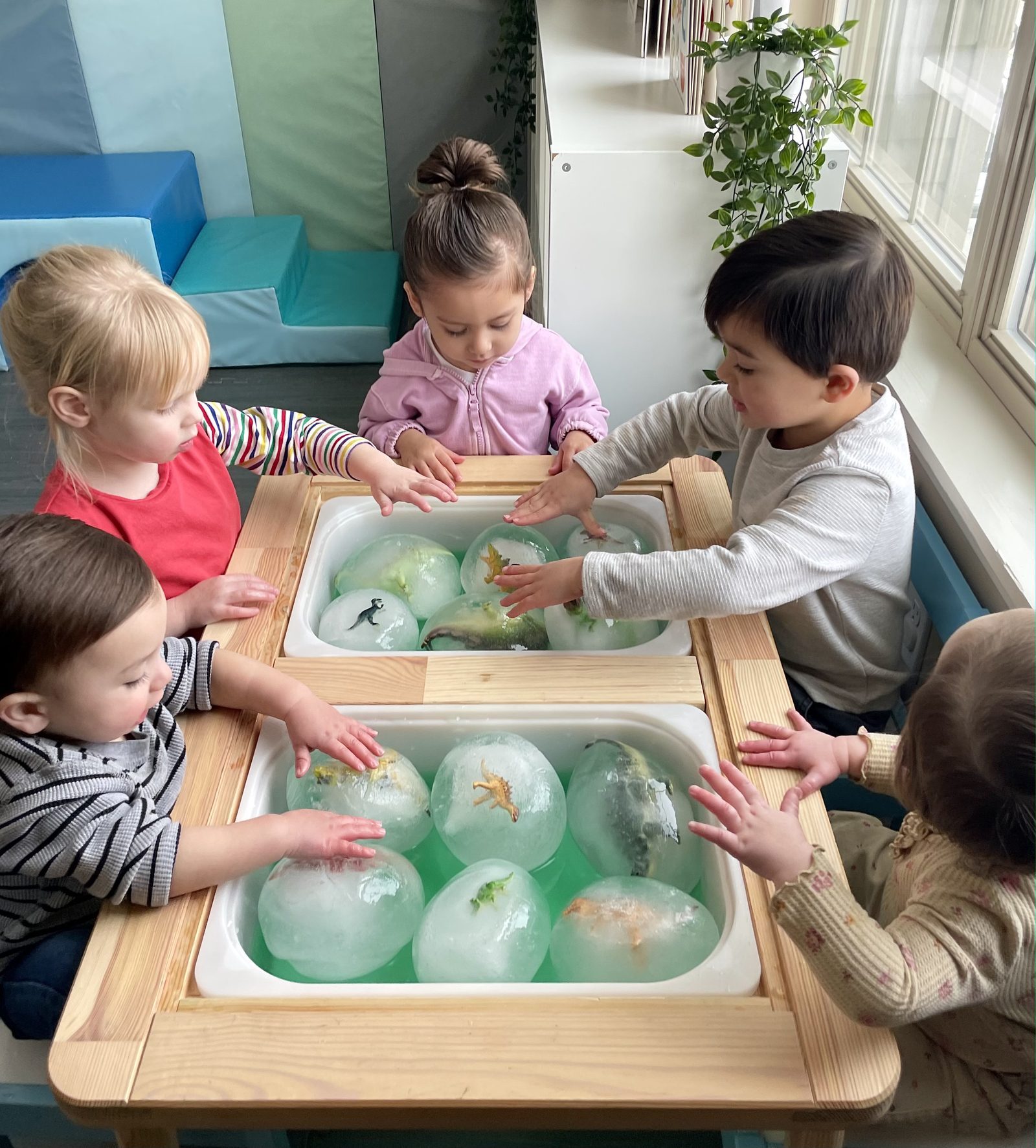 Dinosaur ice-egg excavation activity